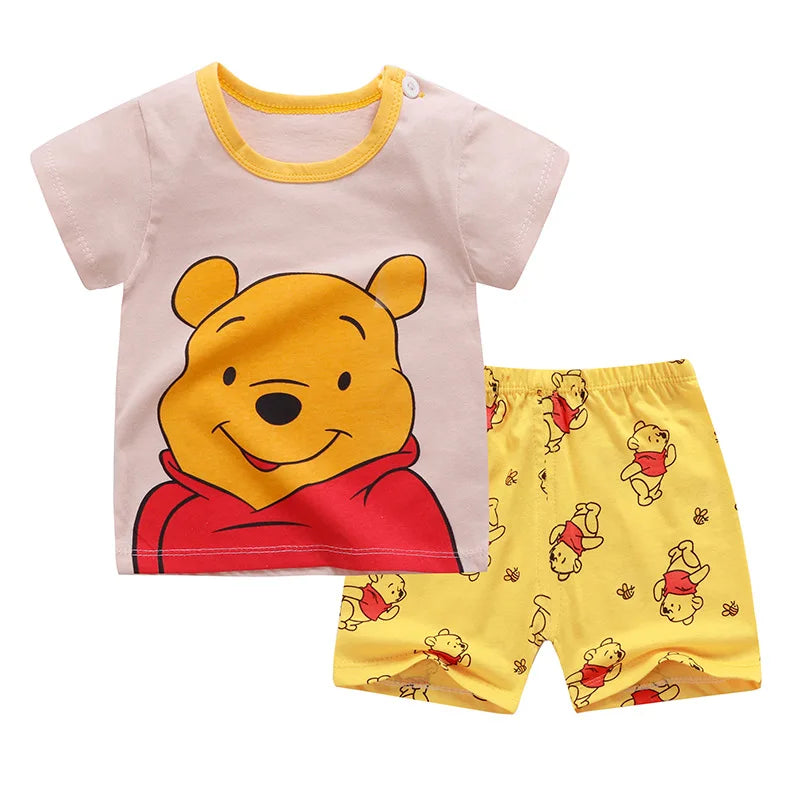Baby Boys' Winnie the Pooh 2-Piece Summer Set – T-Shirt & Shorts